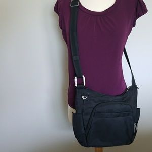 Travelon Antitheft Crossbody Bucket Satchel Purse